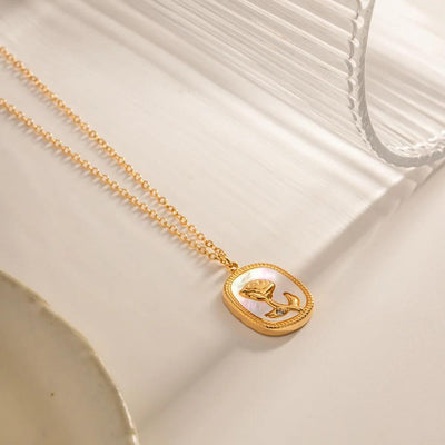 Golden Rose Pendant