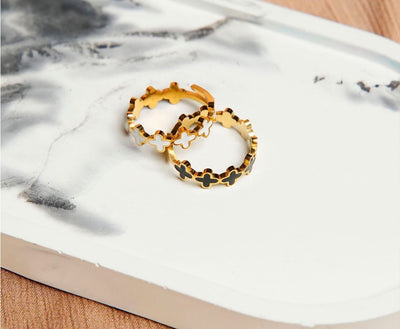 Stainless Steel Multi Clover Ring